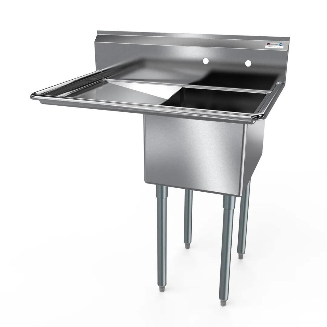 NBR Equipment 1SG-162012L18 One Compartment Sink, 36-1/2"W X 25-1/2"D X 43-3/4"H