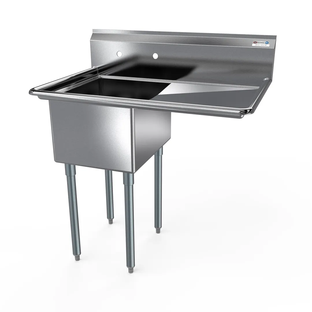 NBR Equipment 1SG-182414R24 One Compartment Sink, 44-1/2"W X 29-1/2"D X 43-3/4"H