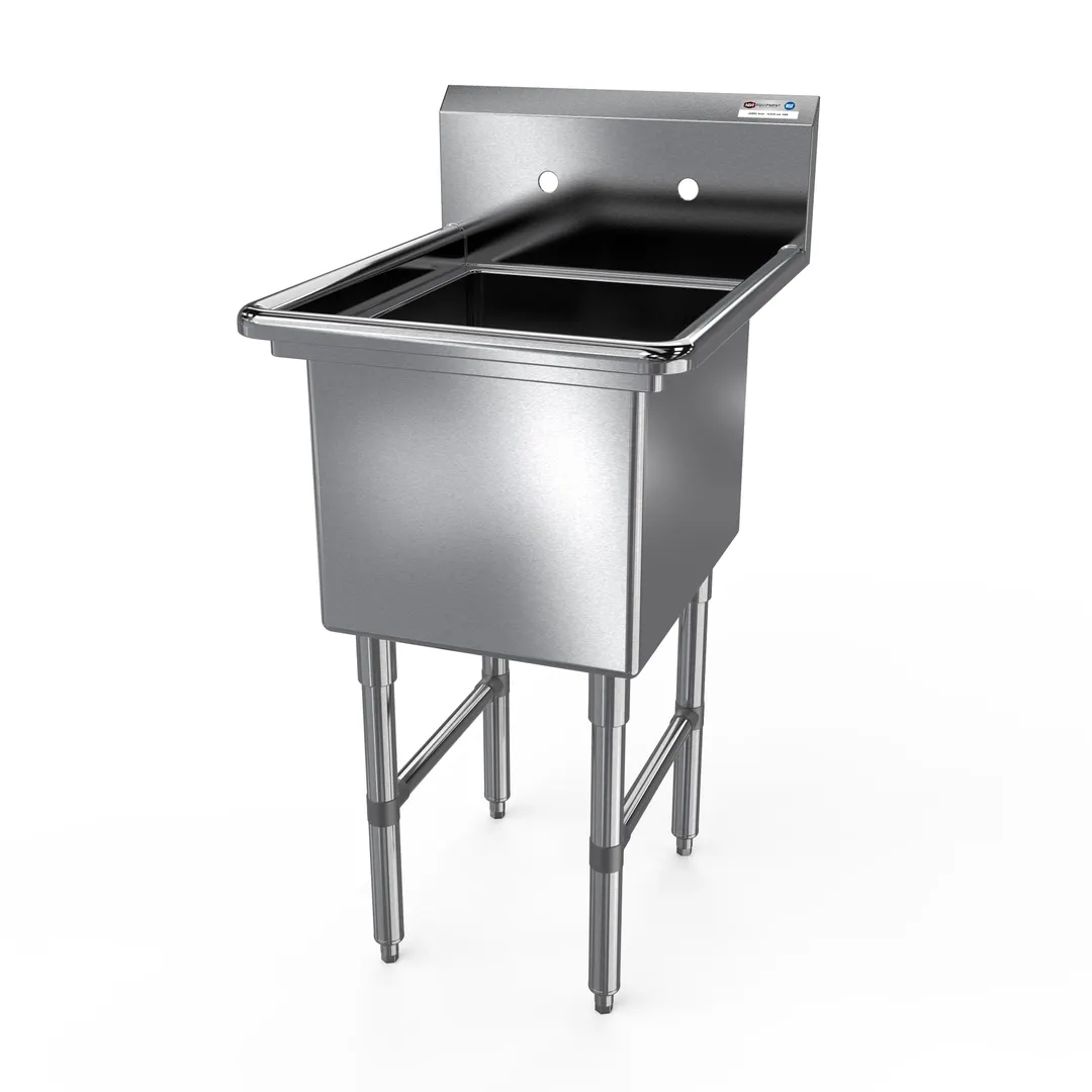 NBR Equipment 1SS-181814 One Compartment Sink, 23-1/8"W X 23-1/2"D X 44-1/16"H