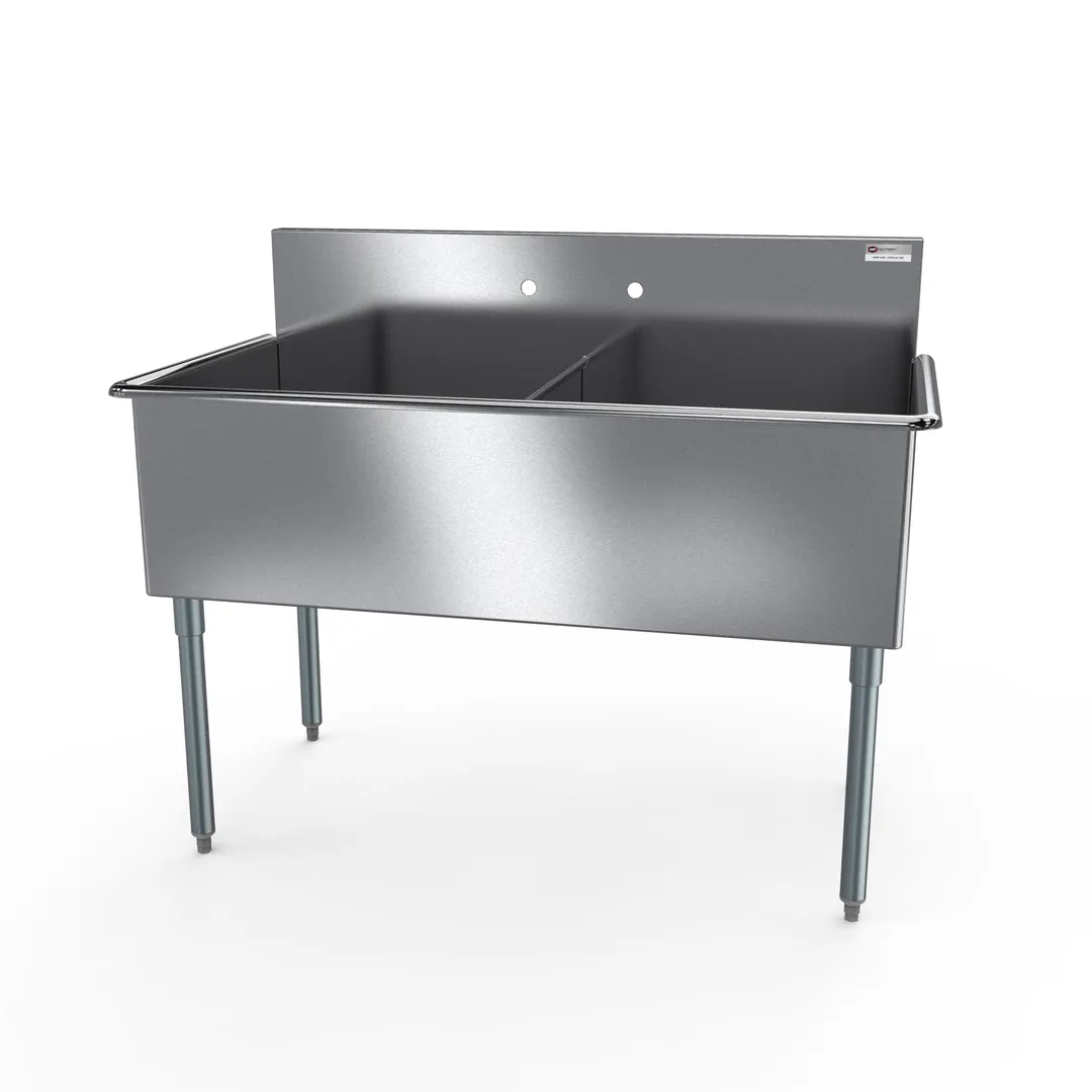 NBR Equipment 2BSG-1821 Budget Sink, Two-Compartment
