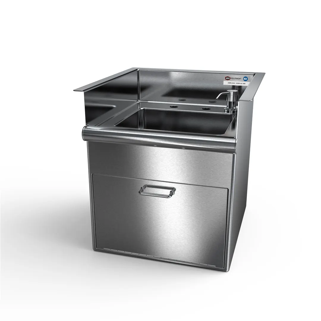 NBR Equipment DI-1-091106STD Drop-In Sink, One-Compartment