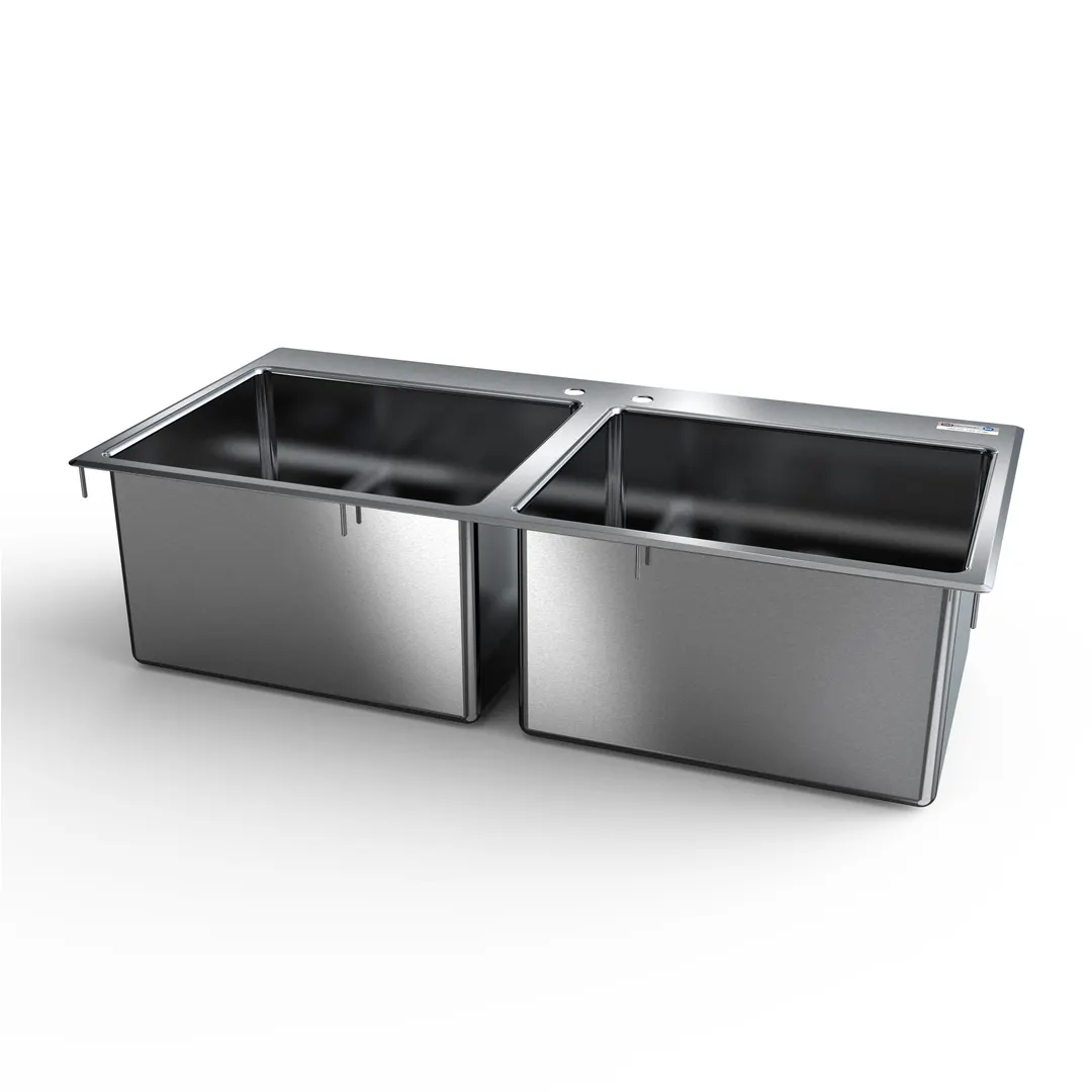 NBR Equipment DI-2-141612 Drop-In Sink, Two-Compartment