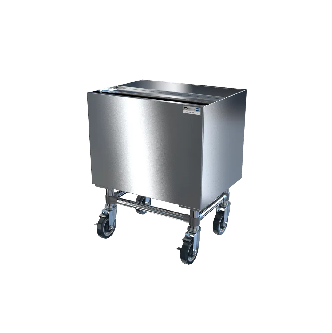 NBR Equipment IBM-3018 127 Lbs. Underbar Mobile Ice Bin, Insulated - 30"W x 18-1/4"D x 29"H