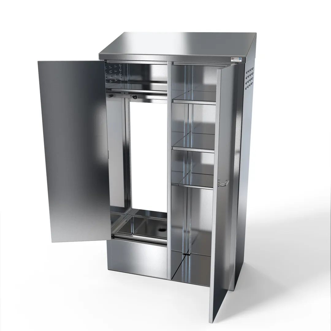 NBR Equipment MSC-4822L 47" Mop Sink Cabinet, 20"Wx16"L Bowl w/2 Hinged Doors and Left Mop Sink