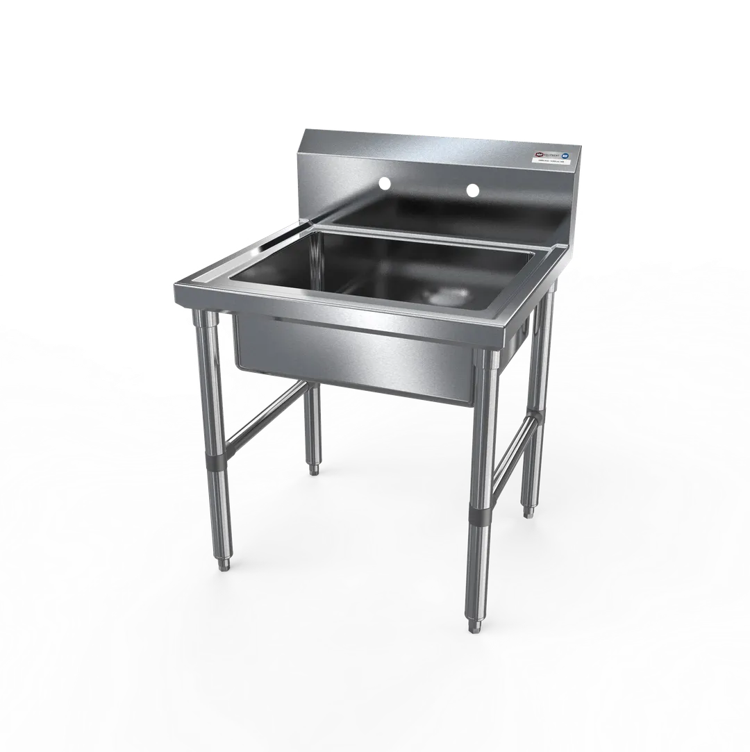 NBR Equipment SVS-2016 Free Standing Service Sink, 18Ga T304, 1-Compartment