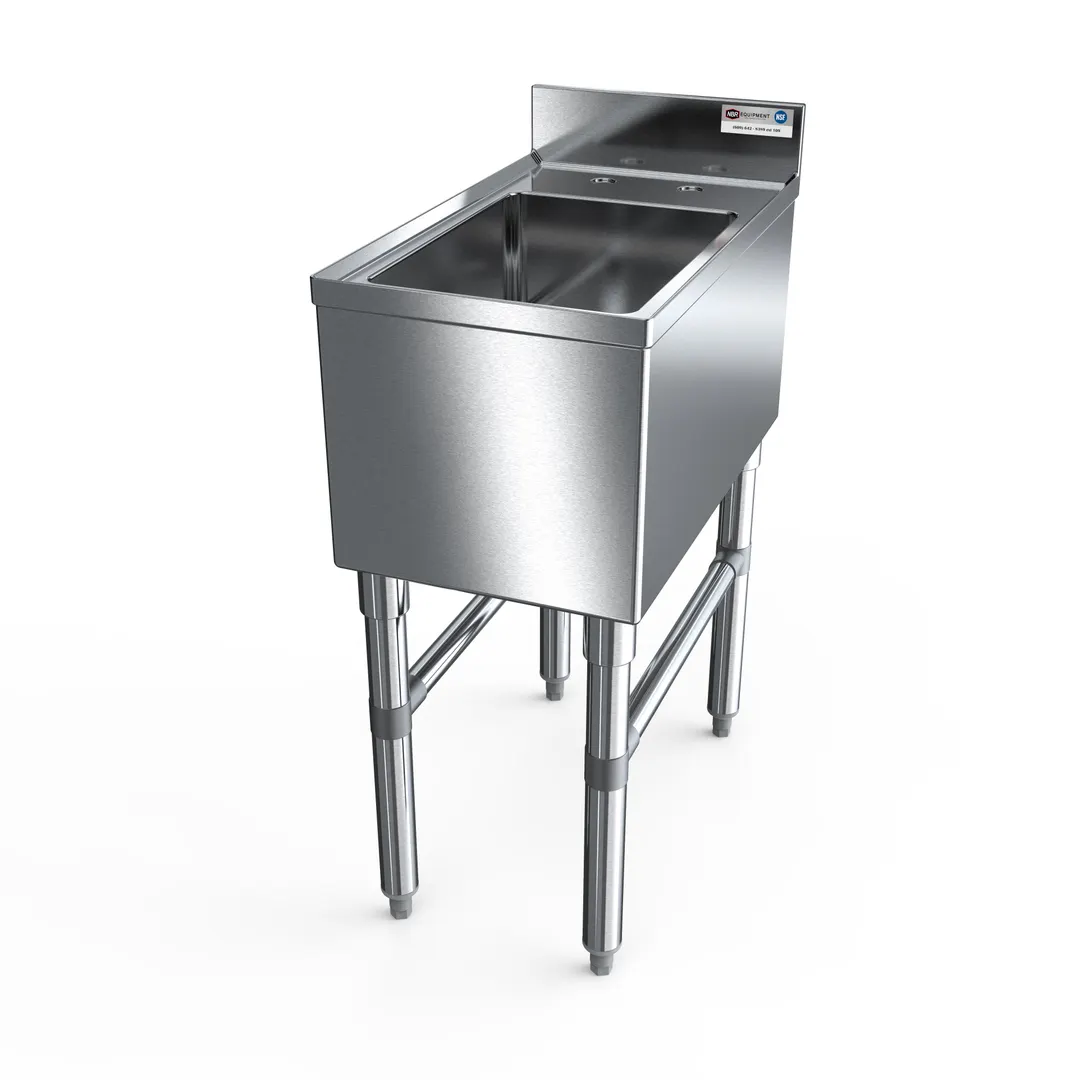 NBR Equipment UD-1-1014-1221V Slim-Line Underbar Dump Sink, 1 Compartment without Drainboard