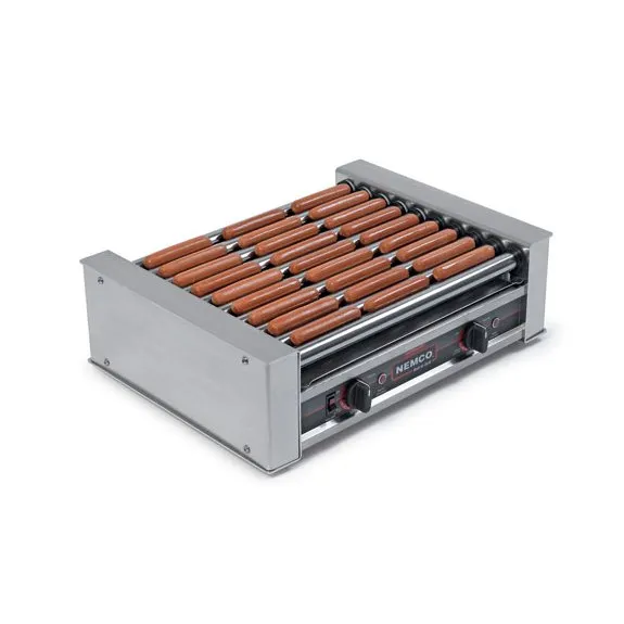 Nemco 8018 Roll-A-Grill® Hot Dog Grill, Roller-Type, (10) Chrome Rollers