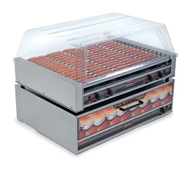 Nemco 8075-230 Roll-A-Grill® Hot Dog Grill, Roller-Type, (16) Chrome Rollers
