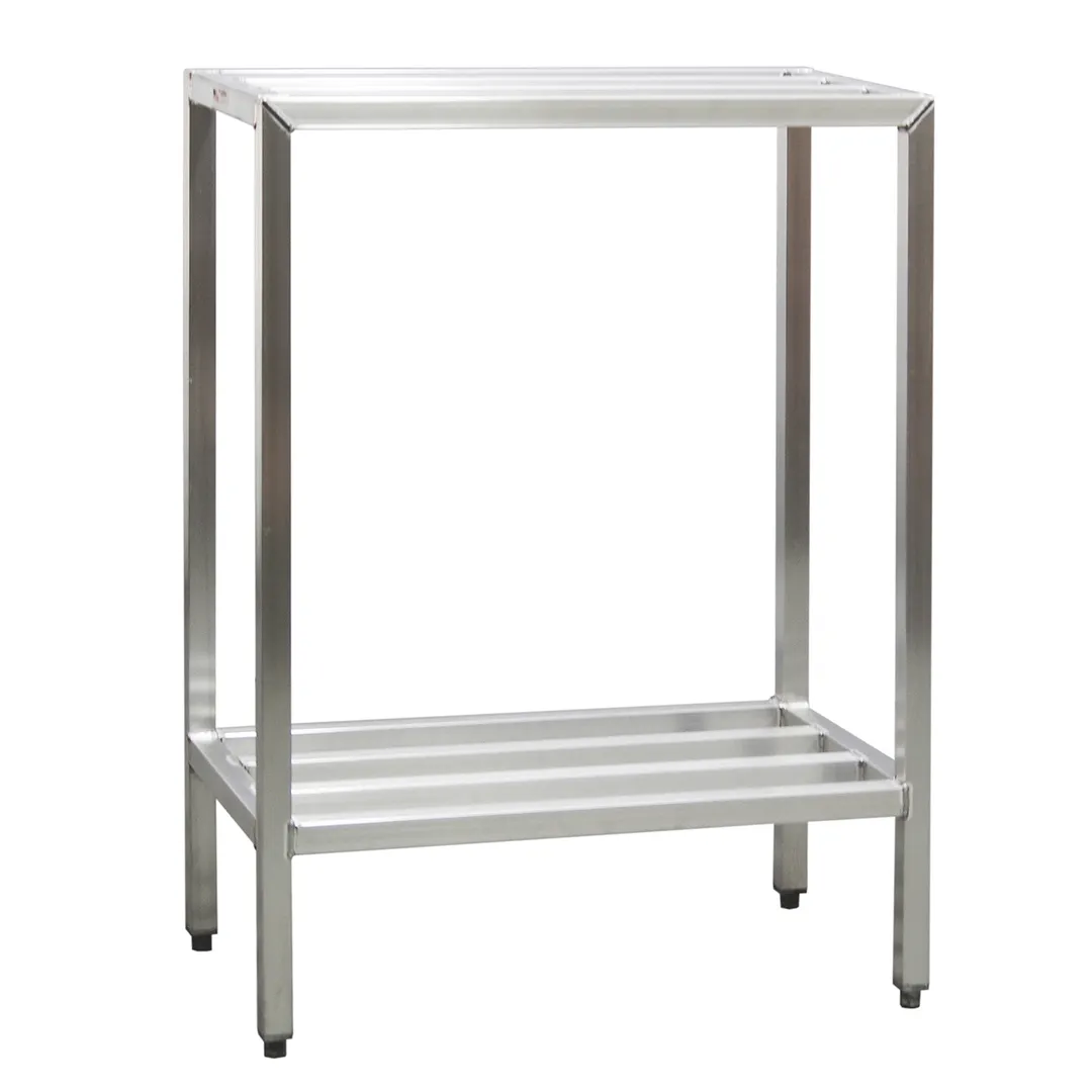 New Age 1025 NSF 2-Shelf All Welded Heavy-Duty Aluminum Shelving Unit - 36" x 24" x 48"