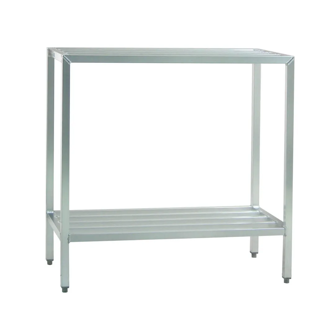 New Age 1026 NSF 2-Shelf All Welded Heavy-Duty Aluminum Shelving Unit - 48" x 24" x 48"