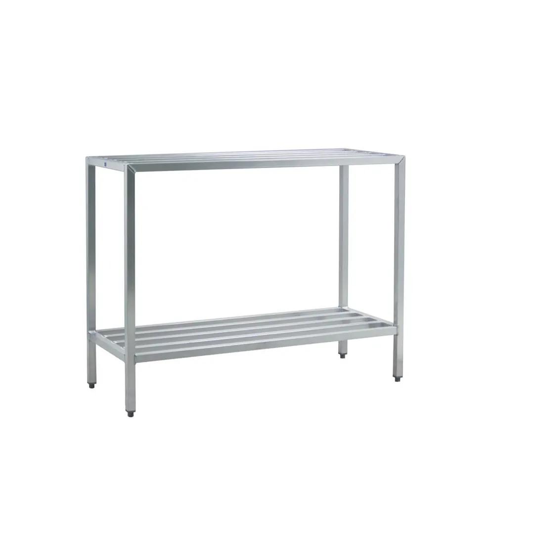 New Age 1027 NSF 2-Shelf All Welded Heavy-Duty Aluminum Shelving Unit - 60" x 24" x 48"