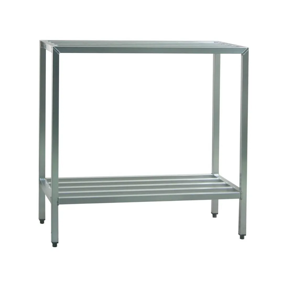 New Age 1031 NSF 2-Shelf All Welded Heavy-Duty Aluminum Shelving Unit - 42" x 24" x 48"