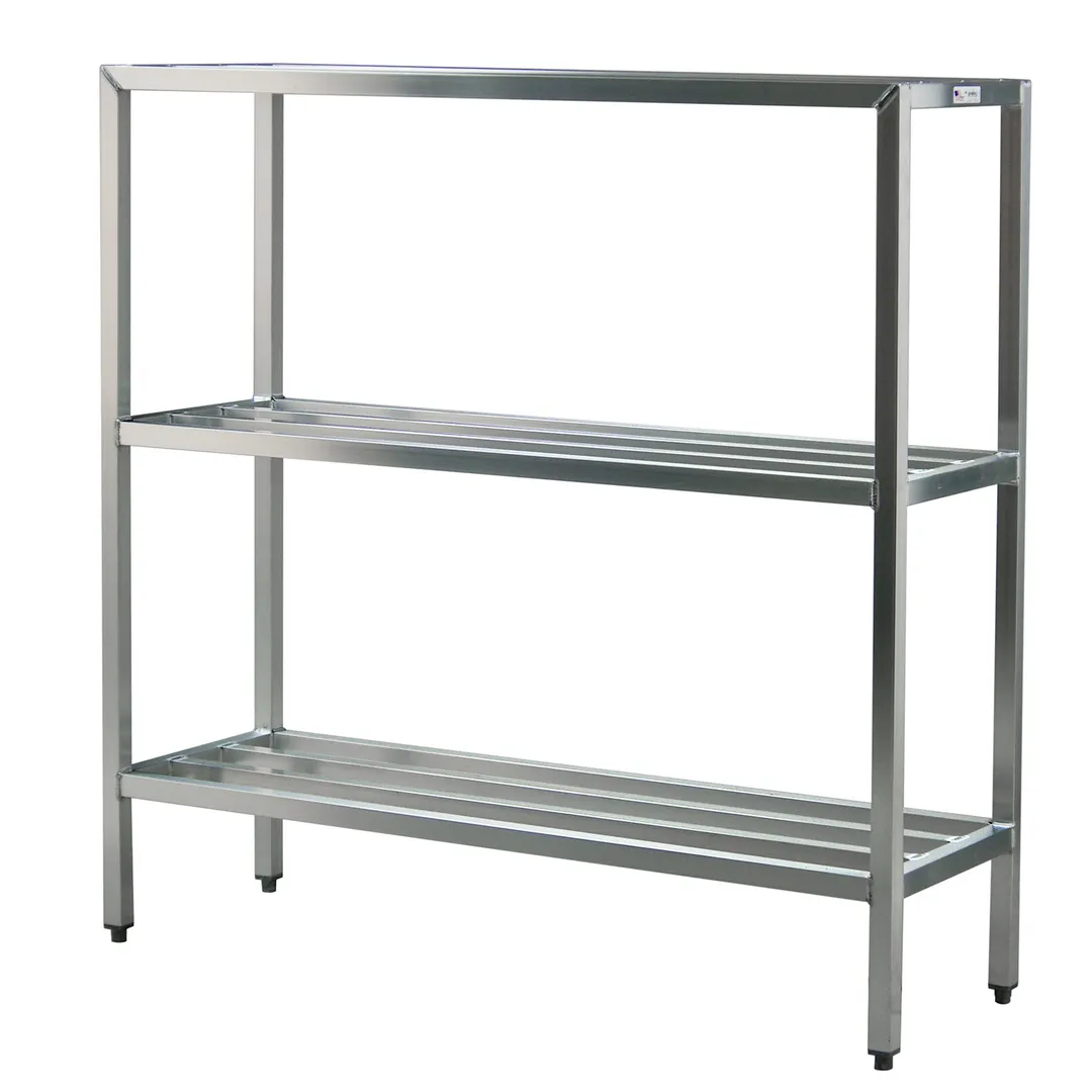 New Age 1043 NSF 3-Shelf All Welded Heavy-Duty Aluminum Shelving Unit - 60" x 20" x 60"
