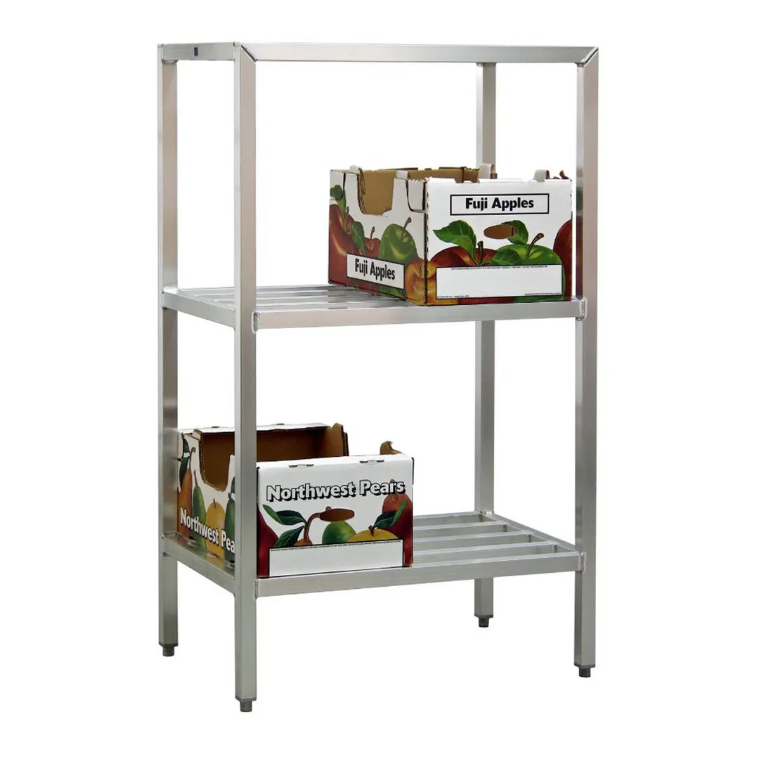 New Age 1048 NSF 3-Shelf All Welded Heavy-Duty Aluminum Shelving Unit - 72" x 24" x 60"