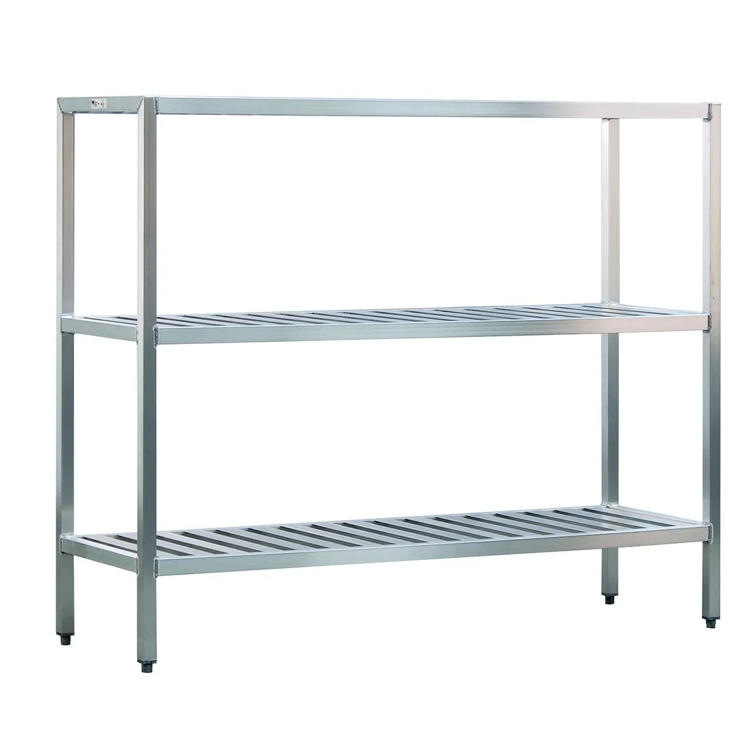 New Age 1051TB NSF 3-Shelf All Welded Aluminum T-Bar Shelving Unit - 42" x 24" x 60"