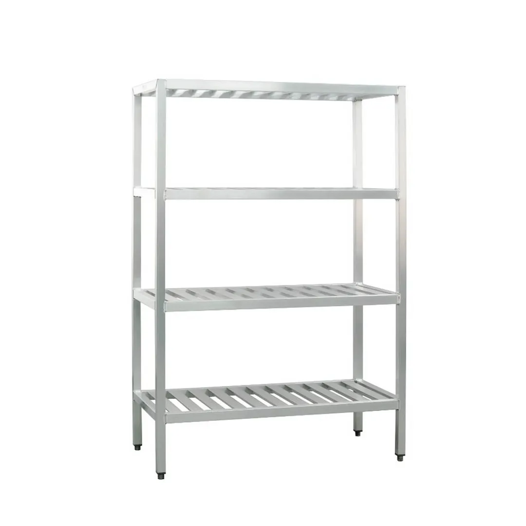 New Age 1062TB NSF 4-Shelf All Welded Aluminum T-Bar Shelving Unit - 48" x 20" x 72"