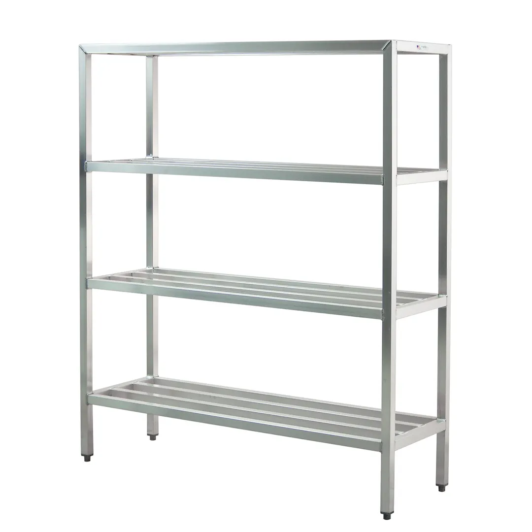 New Age 1063 NSF 4-Shelf All Welded Heavy-Duty Aluminum Shelving Unit - 60" x 20" x 72"