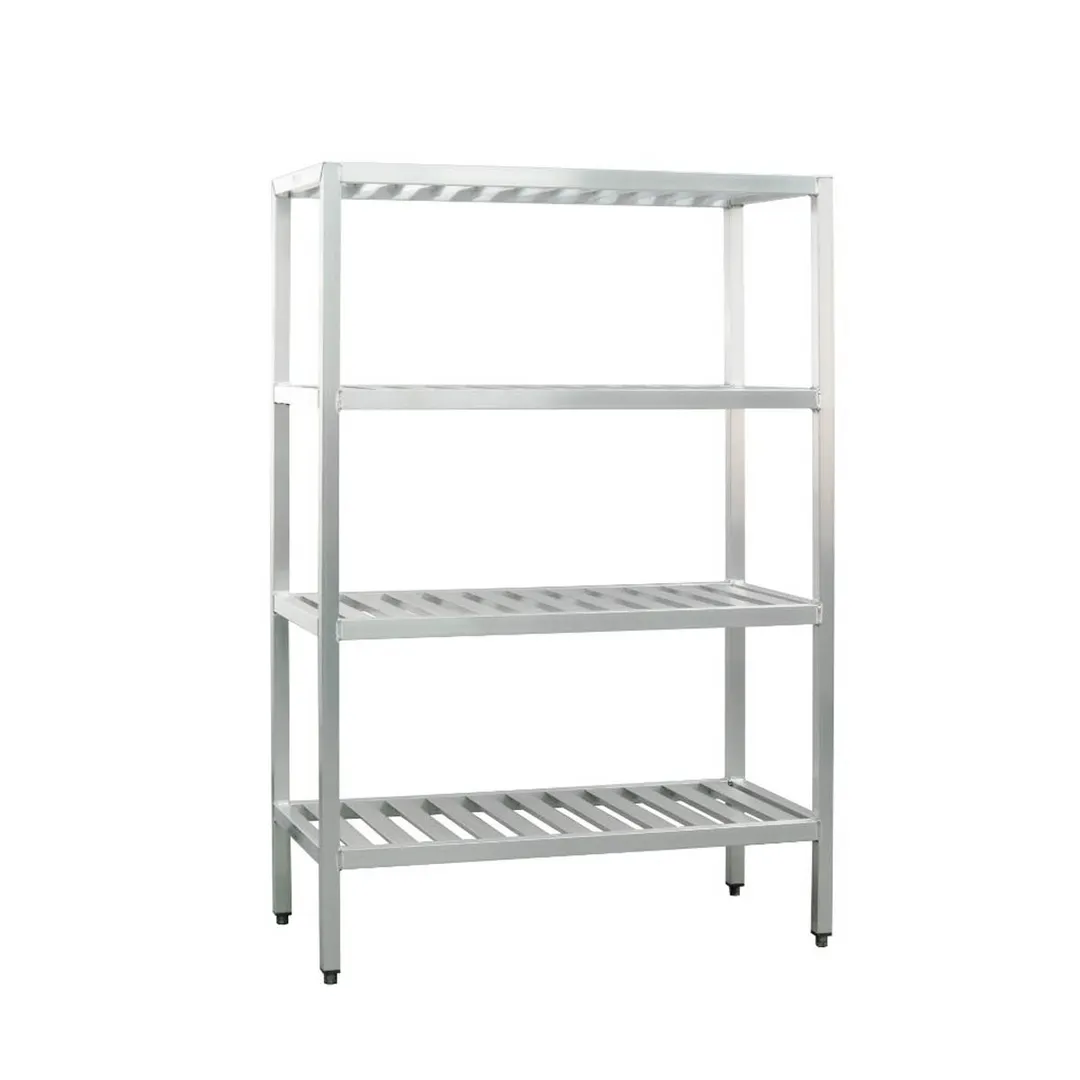 New Age 1063TB NSF 4-Shelf All Welded Aluminum T-Bar Shelving Unit - 60" x 20" x 72"