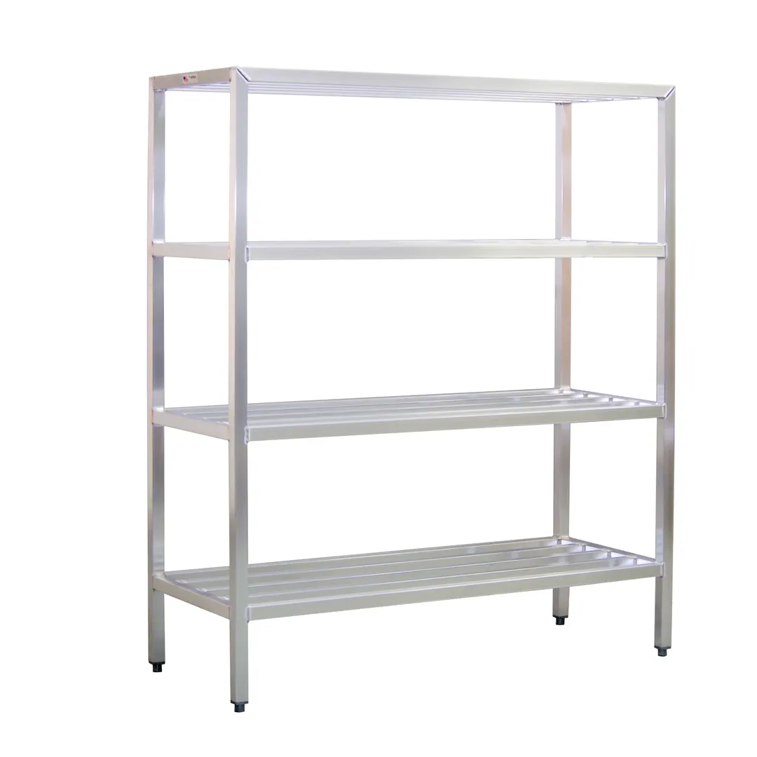 New Age 1066 NSF 4-Shelf All Welded Heavy-Duty Aluminum Shelving Unit - 48" x 24" x 72"