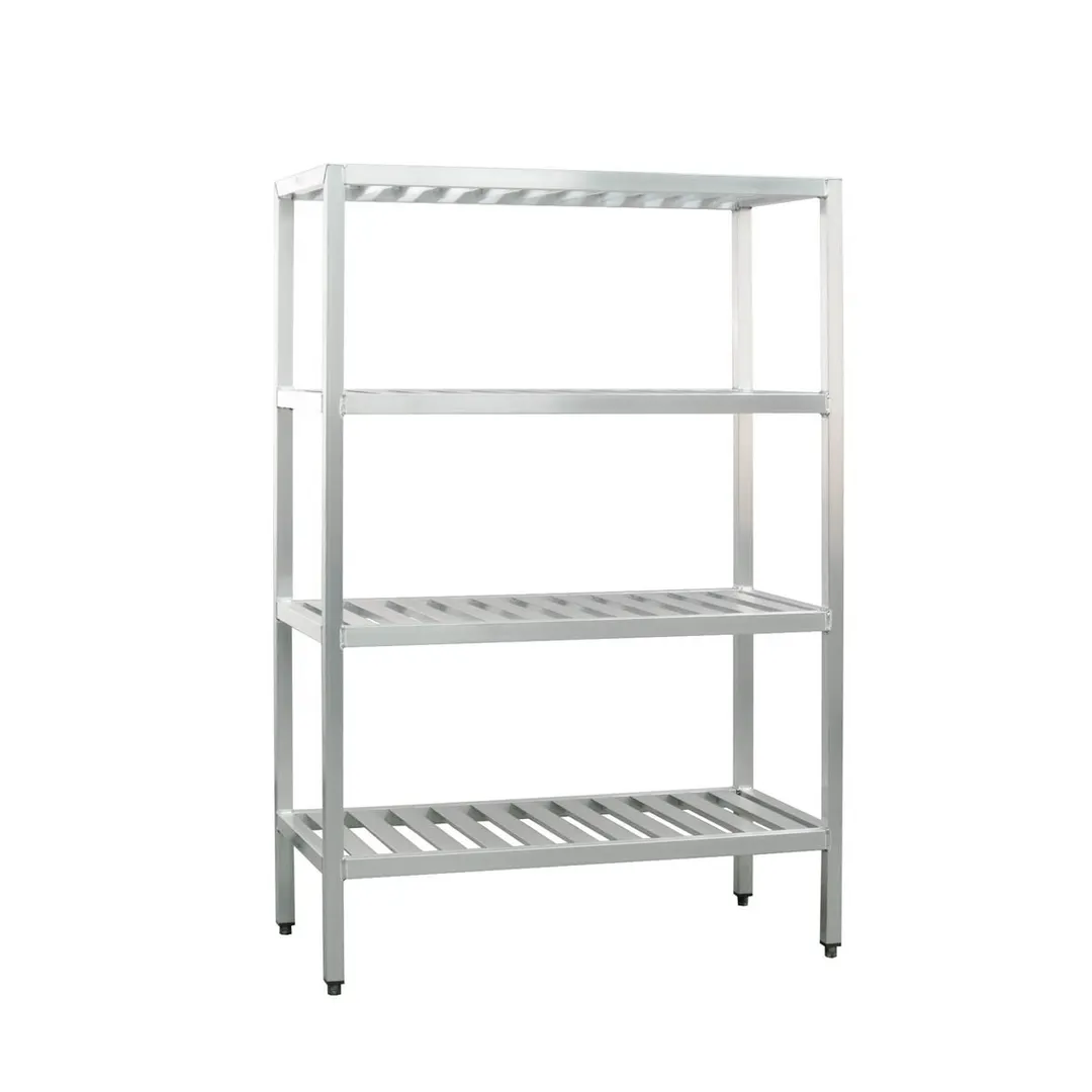 New Age 1067TB NSF 4-Shelf All Welded Aluminum T-Bar Shelving Unit - 60" x 24" x 72"
