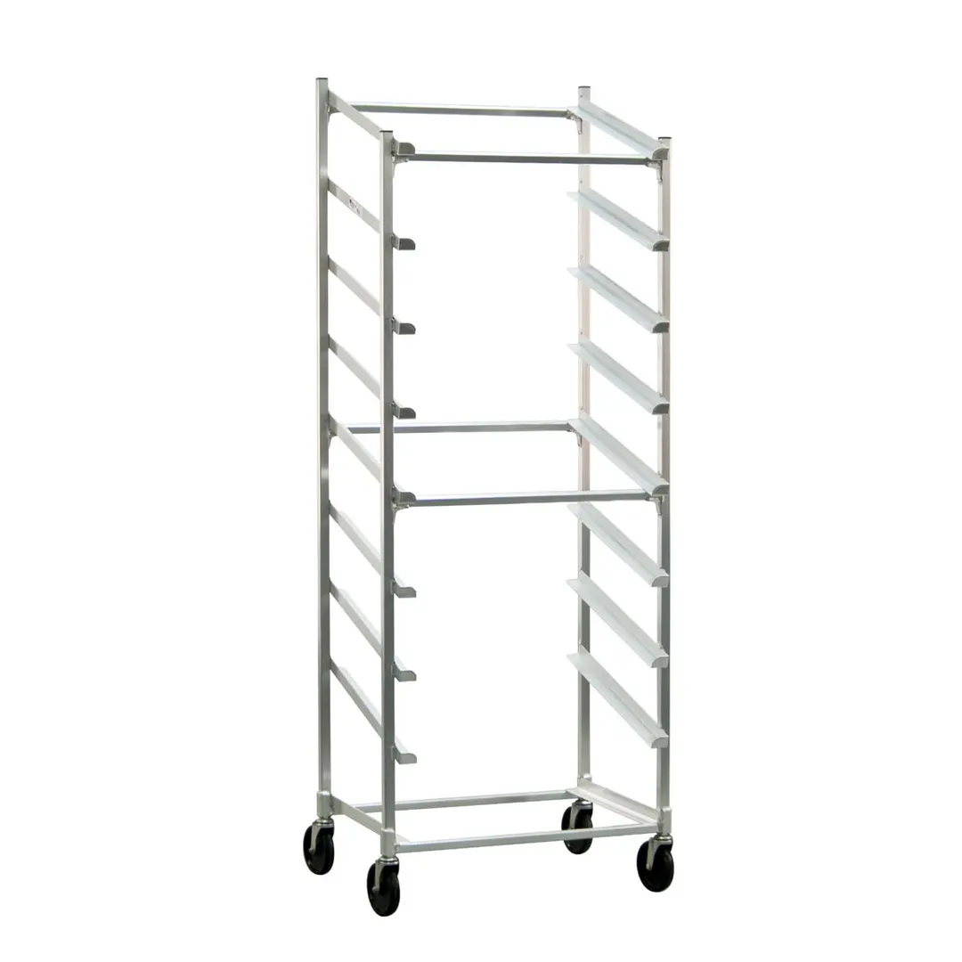 New Age 1139 Slant Merchandising & Display Rack w/ (9) 18" x 26" Pans, 7 1/2" Bottom Load Slides
