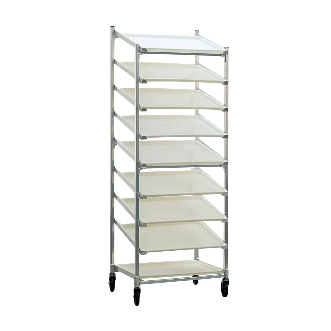 New Age 1139 Slant Merchandising & Display Rack w/ (9) 18" x 26" Pans, 7 1/2" Bottom Load Slides