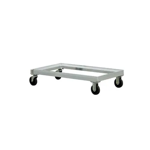 New Age 1172 Aluminum Open Frame Double Stack Utility Dolly, 42.5x22.5, 1000 lbs