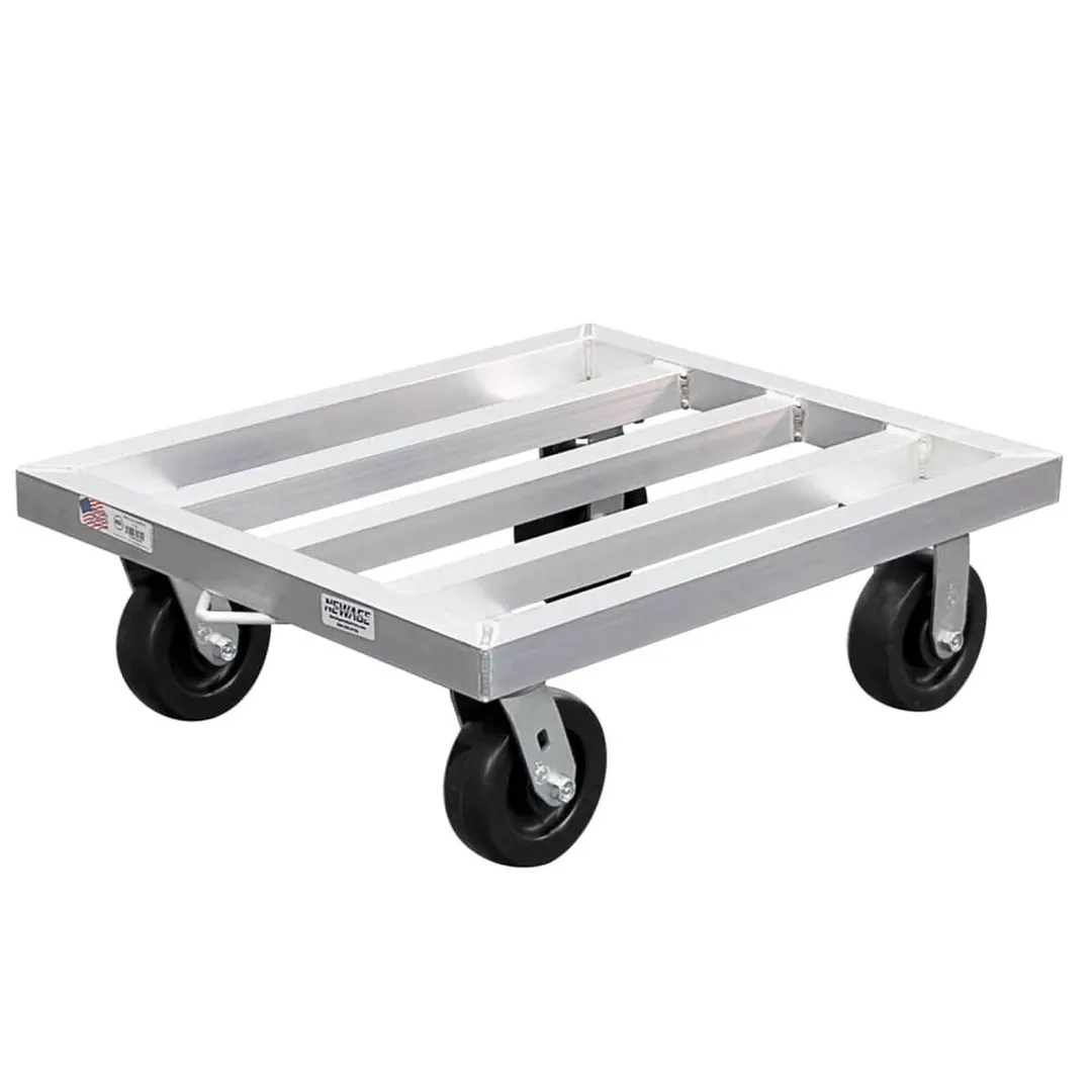 New Age 1181 Aluminum Utility Dolly, 24"W x 29.5"D, 2800 lbs, NSF, Solid Base