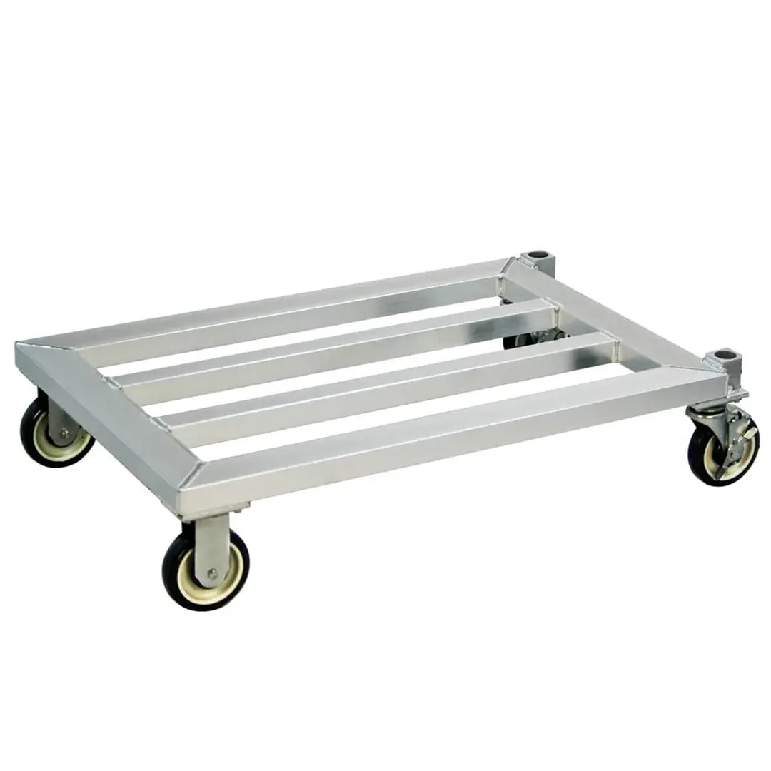 New Age 1204 Aluminum Mobile Dunnage Rack with 1000 lb. Capacity, NSF - 37 3/4" x 24" x 8 1/4"