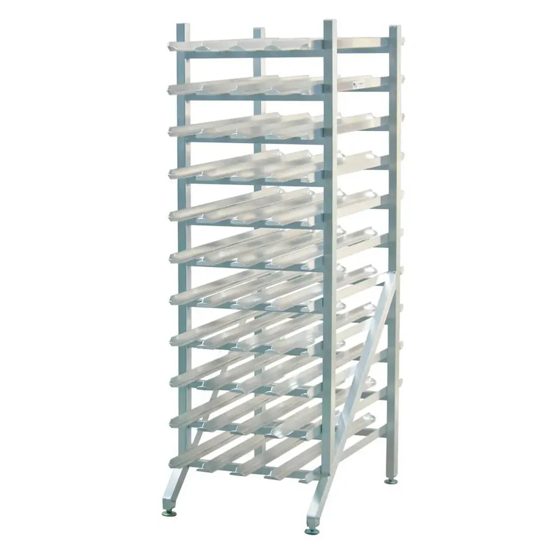 New Age 1251 Aluminum Stationary Can Rack w/ 352 #2 1/2 or 484 #303 Capacity, Adjustable Feet