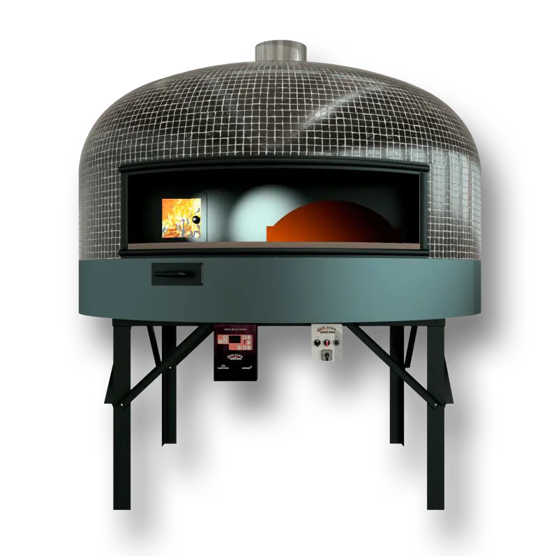 New York Brick Ovens 125 GW CUPOLA 49" Inferno Series Wood/Gas Revolving Combo Oven