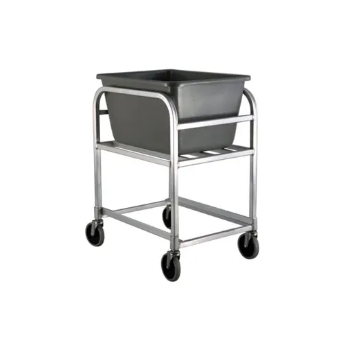 New Age 1275 NSF Aluminum Bulk Cart with Gray 2.25 Bushel Capacity