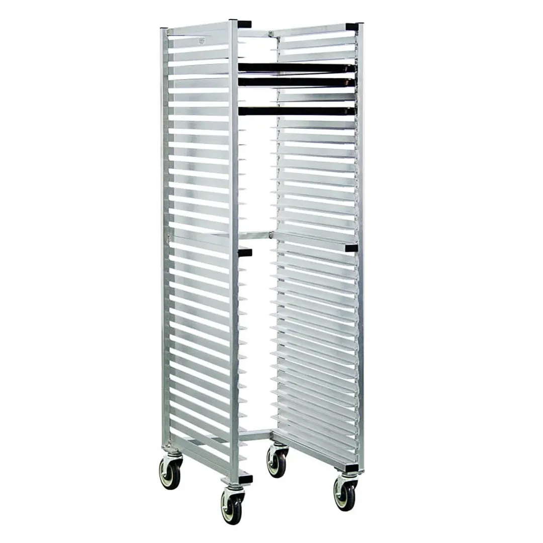New Age 1330U 6 Pan Full Size Wall Mount Bun / Sheet Pan Rack with Aluminum Base