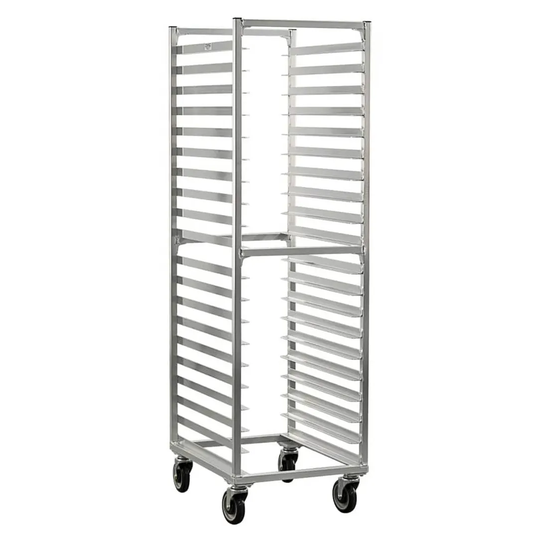 New Age 1331 20 Pan Mobile Full Height End Load Aluminum Bun / Sheet Pan Rack 