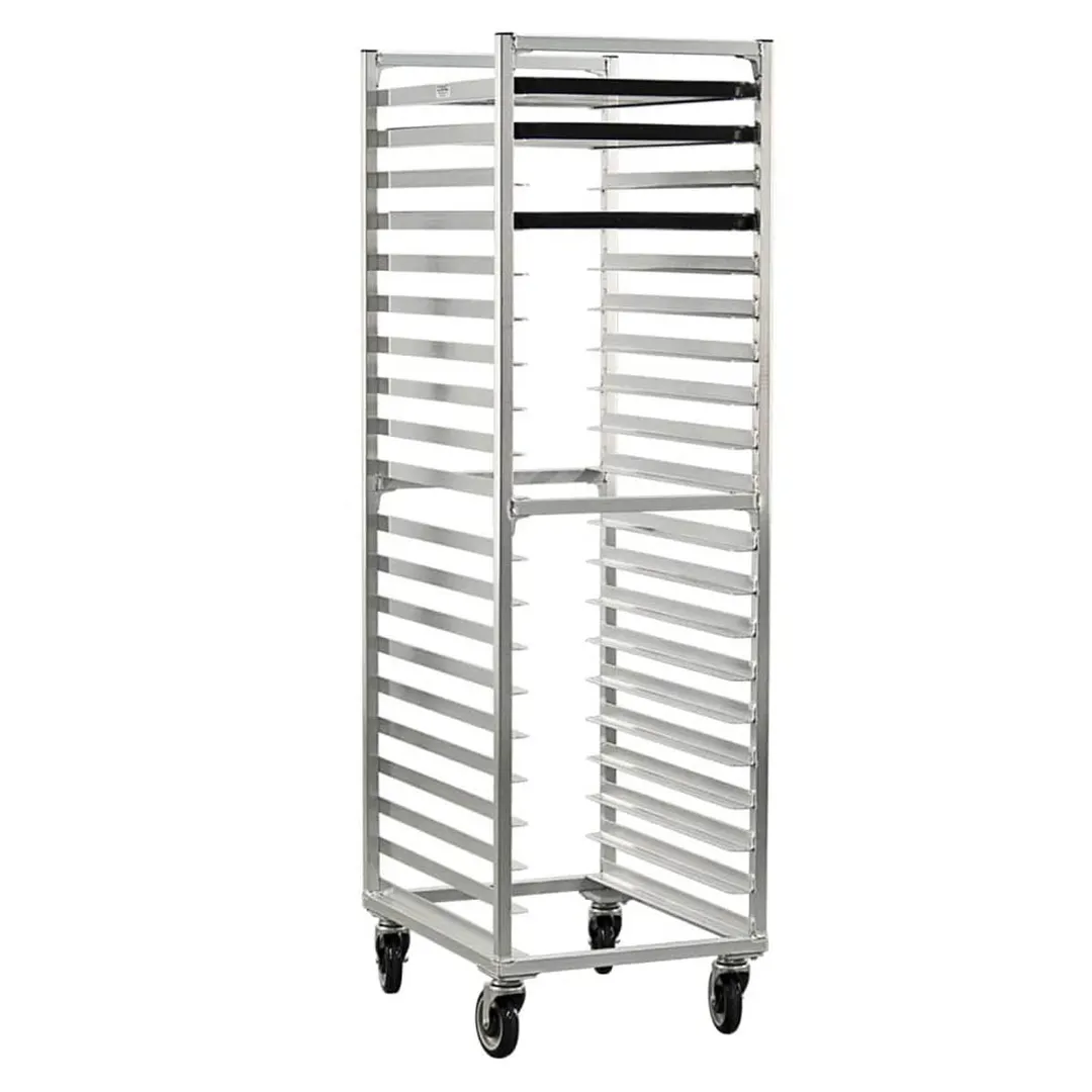 New Age 1331 20 Pan Mobile Full Height End Load Aluminum Bun / Sheet Pan Rack 
