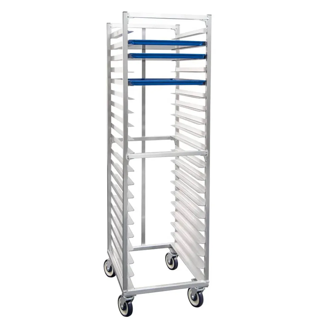 New Age 1331 20 Pan Mobile Full Height End Load Aluminum Bun / Sheet Pan Rack 