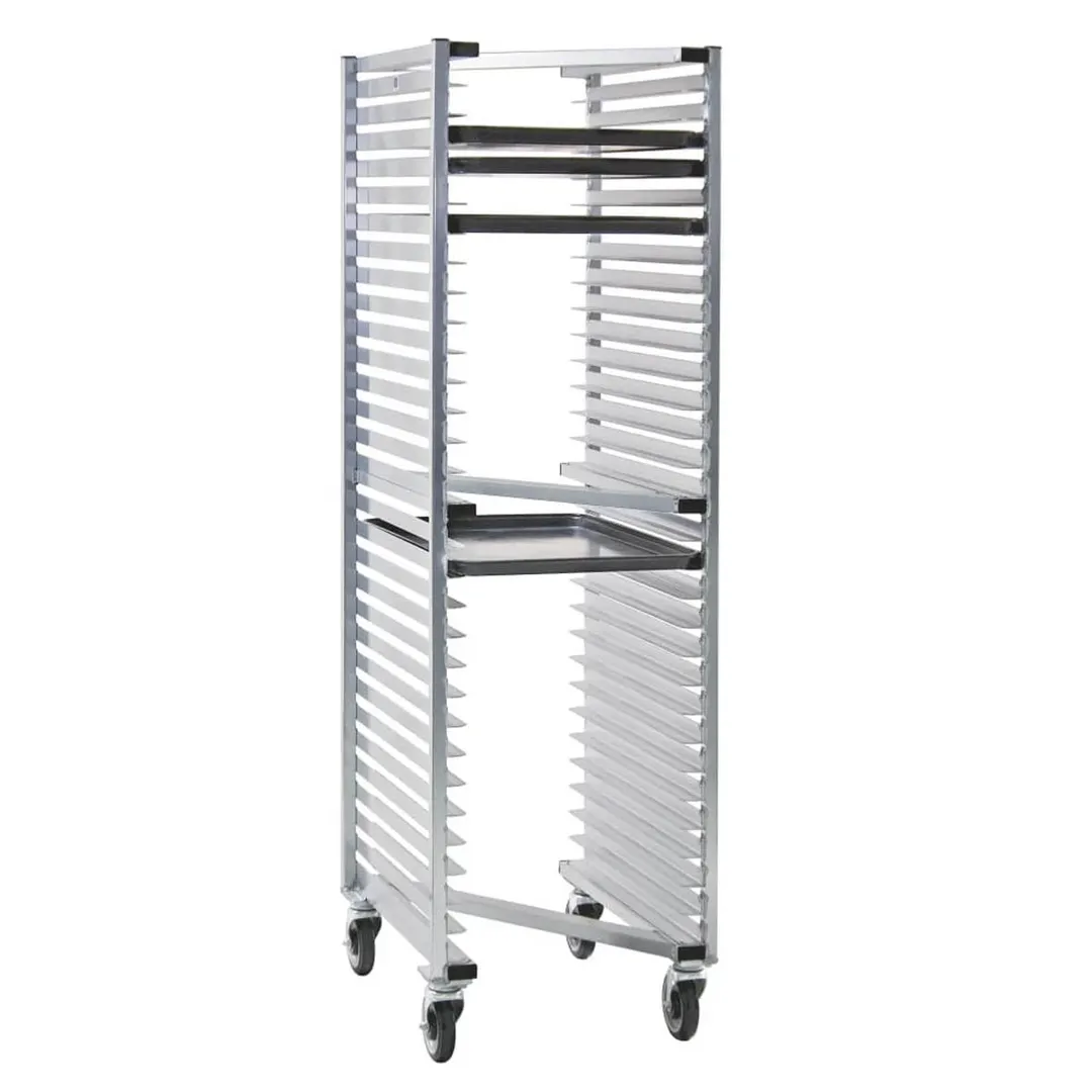 New Age 1331Z 20 Pan Full Height End Load Aluminum Z-Type Nesting Bun / Sheet Pan Rack