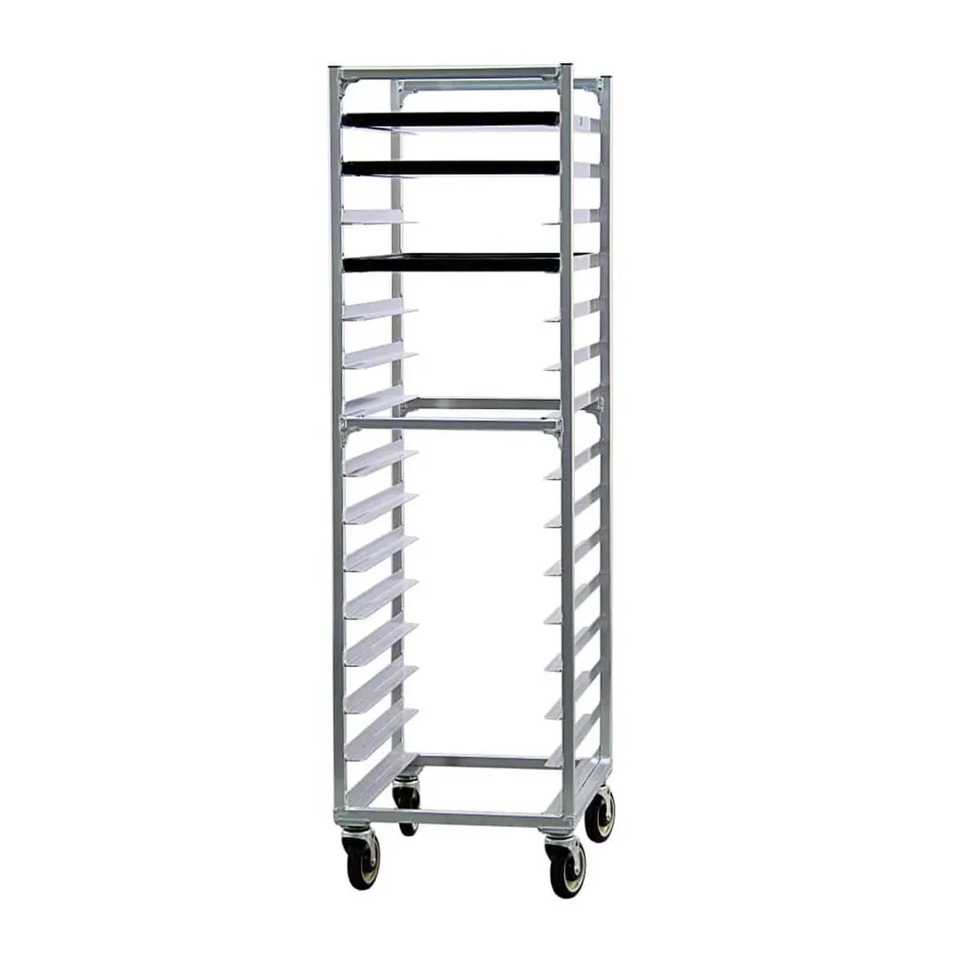 New Age 1332 15 Pan Mobile Full Height End Load Aluminum Bun / Sheet Pan Rack