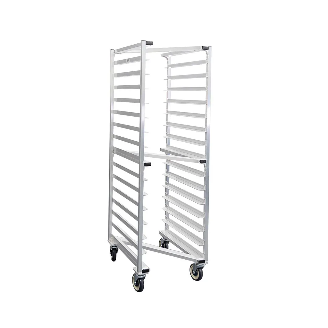 New Age 1332Z 15 Pan Full Height End Load Aluminum Z-Type Nesting Bun / Sheet Pan Rack 