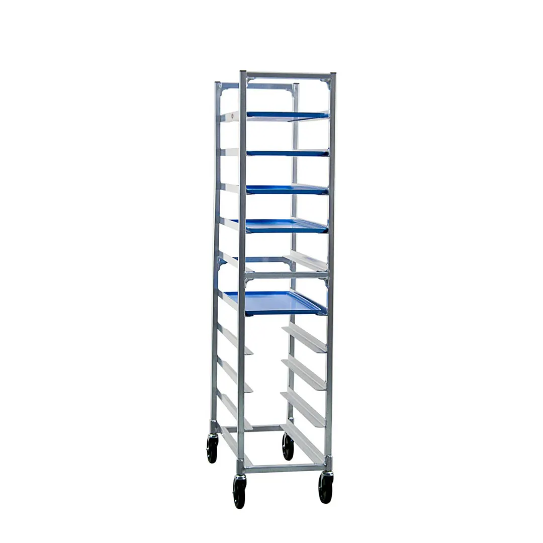 New Age 1348 End Load Mobile Platter Rack w/ 10 Platter Capacity