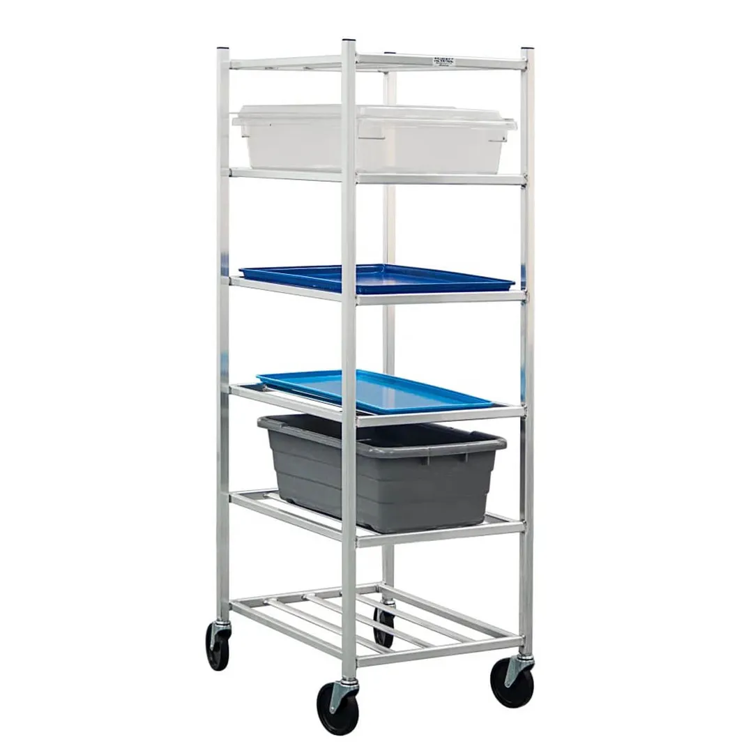 New Age 1356M Aluminum Mobile Universal Cart with 6 Shelf w/ 10-1/2" Shelf Spacing