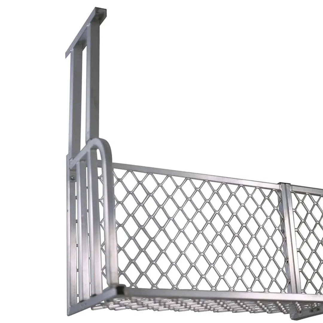 New Age 1373CL NSF Aluminum L Type Ceiling Mounted Boat Rack - 72" x 15"