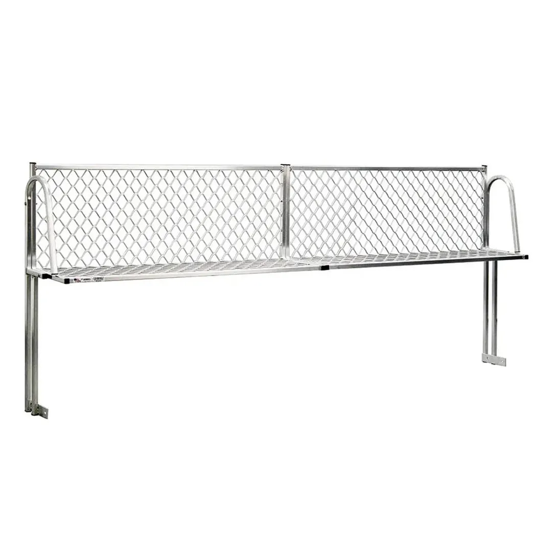New Age 1374T NSF Aluminum Table Mounted Boat Rack - 96" x 15"