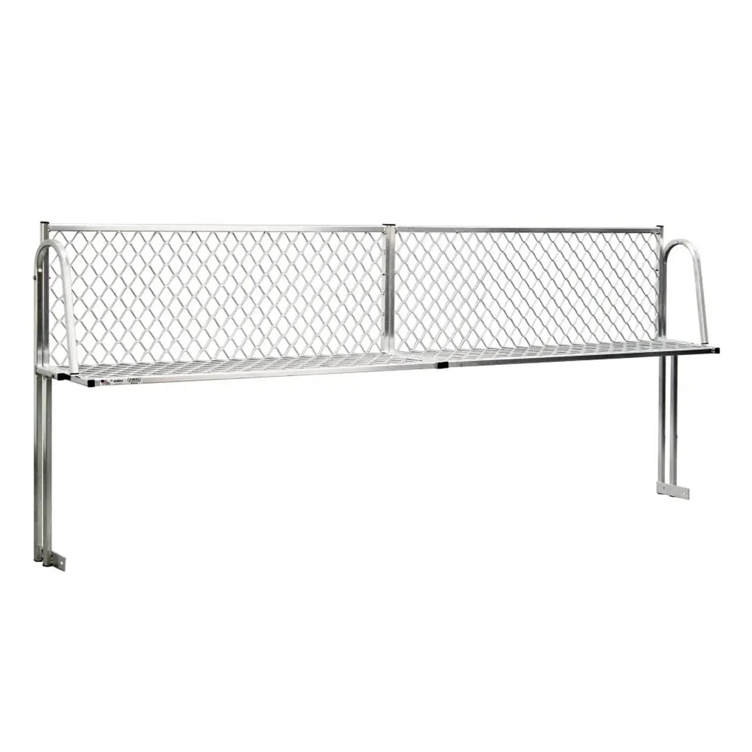 New Age 1375W NSF Aluminum Wall Mounted Boat Rack - 120" x 15"
