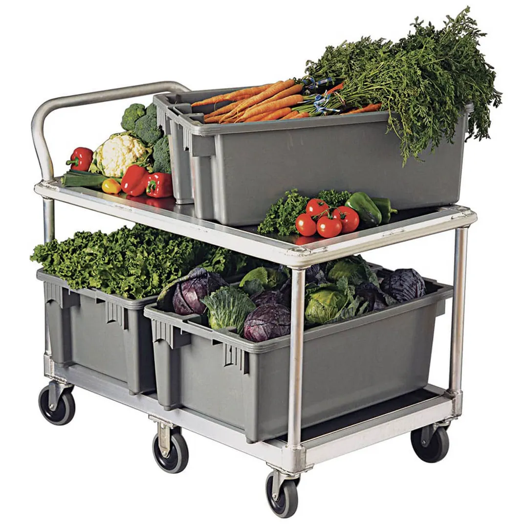 New Age Heavy Duty Aluminum Wet Produce Cart w/ 1000 lbs. Capacity - 1410