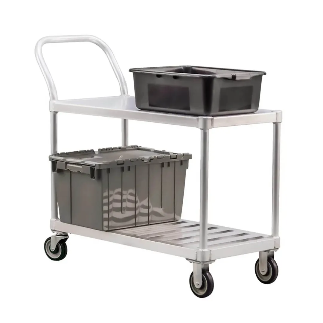 New Age 1416 Aluminum 2-Shelf Utility Cart w/ 800 lb Capacity