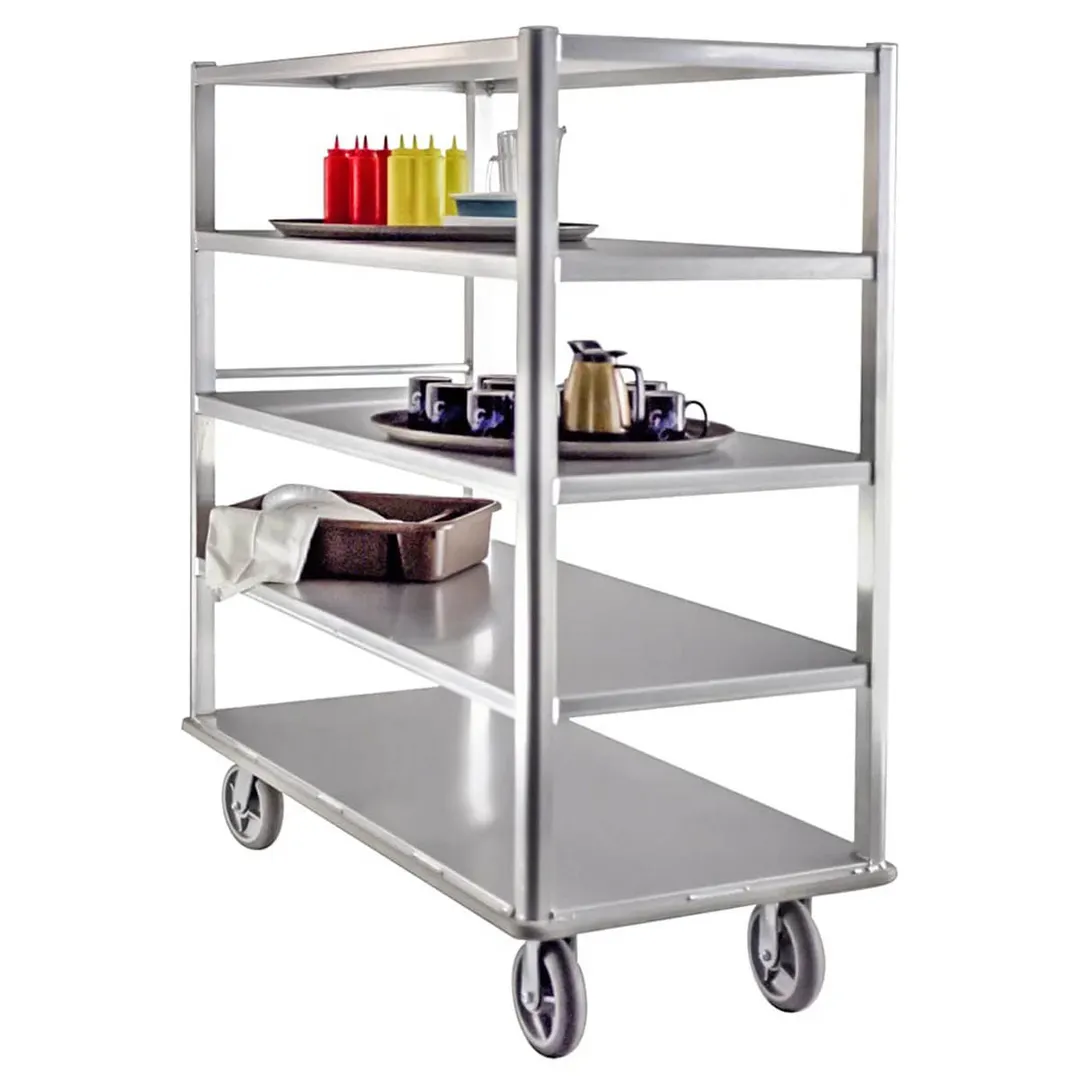 New Age 1450 Aluminum Queen Mary Banquet Cart w/ (5) Solid Shelves, 3000 lbs. Capacity