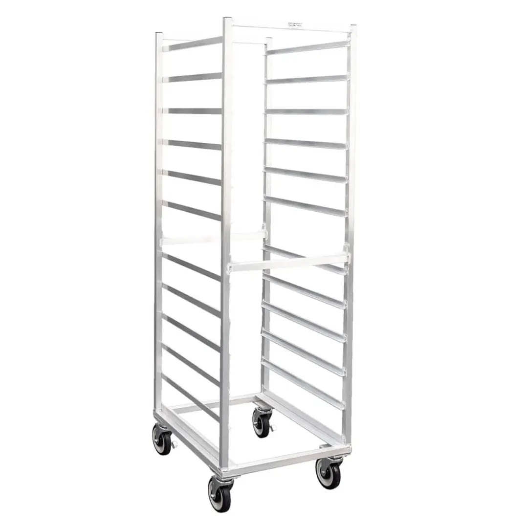 New Age 1482 Aluminum 13 Pan Poly Box / Sheet Pan Combination Rack for 18" x 26"