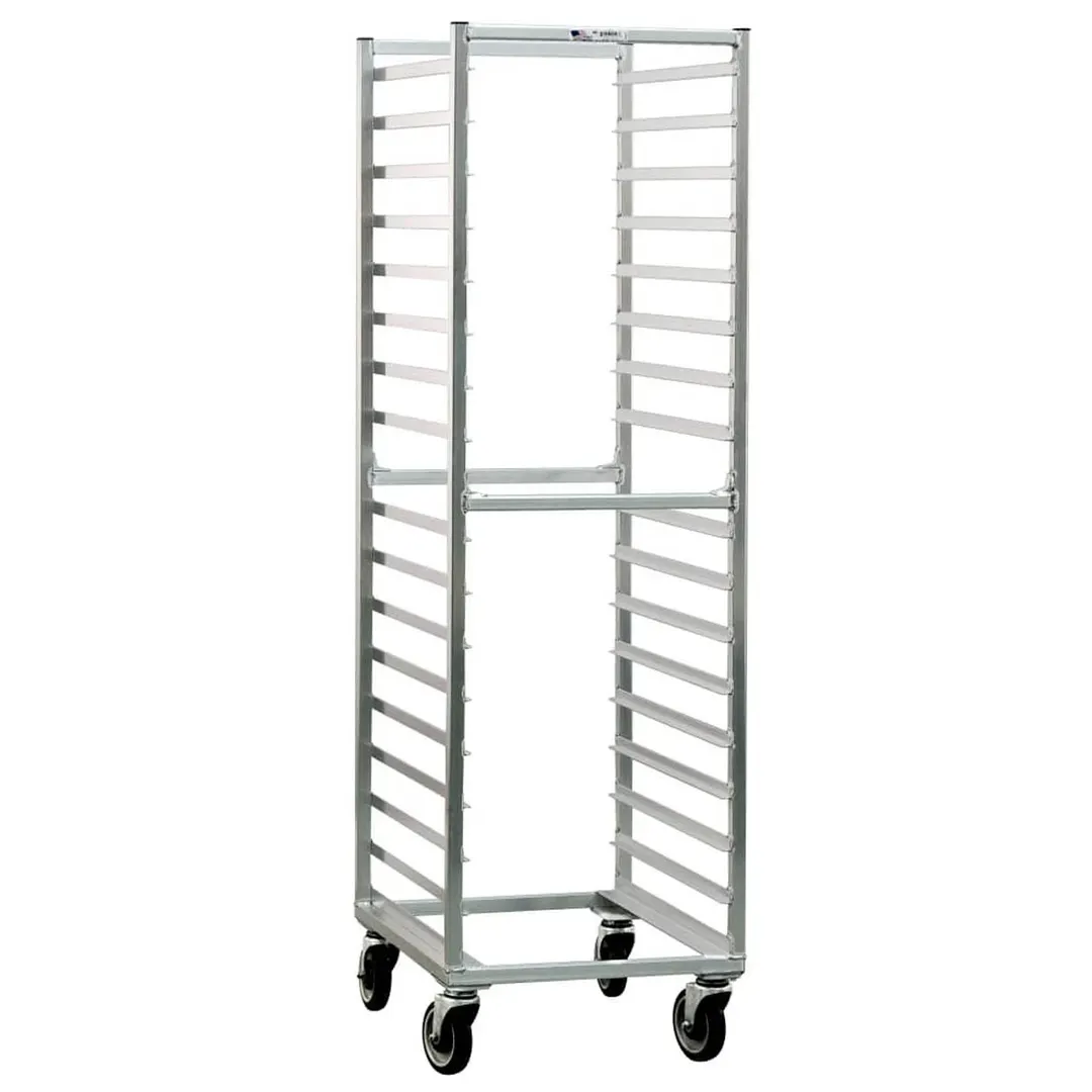 New Age 1484 Aluminum 17 Pan Poly Box / Sheet Pan Combination Rack for 18" x 26"