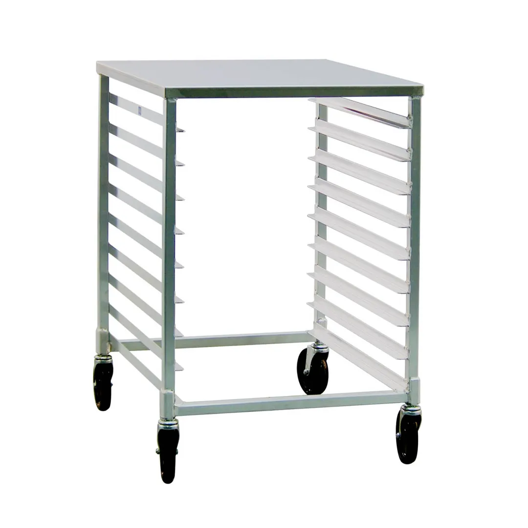 New Age 150118 Pan Side Load Aluminum Steam Table Pan Rack w/ Stainless Steel Top